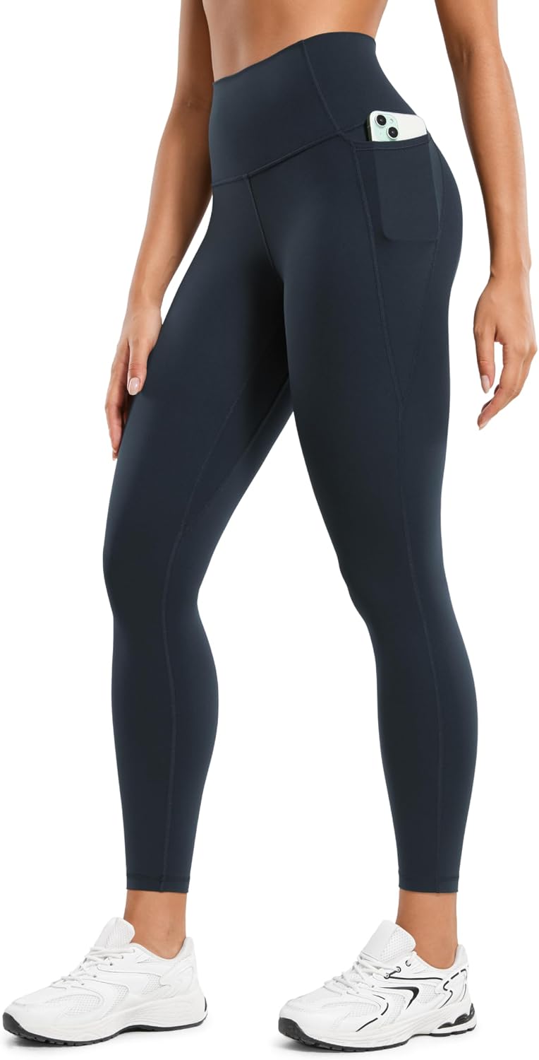 CRZ YOGA Women's Butterluxe 25'' Gym Leggings with Pockets - High Waisted Workout Leggings Buttery Soft Yoga Pants