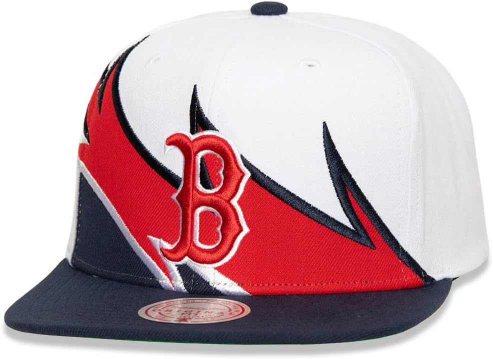 Mitchell & Ness Boston Red Sox Waverunner Snapback Cap, Adjustable Hat