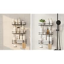 Paslanmaz Yapışkanlı 3 Katlı Banyo Rafı Duş Şampuanlık Duvar Düzenleyici Organizer