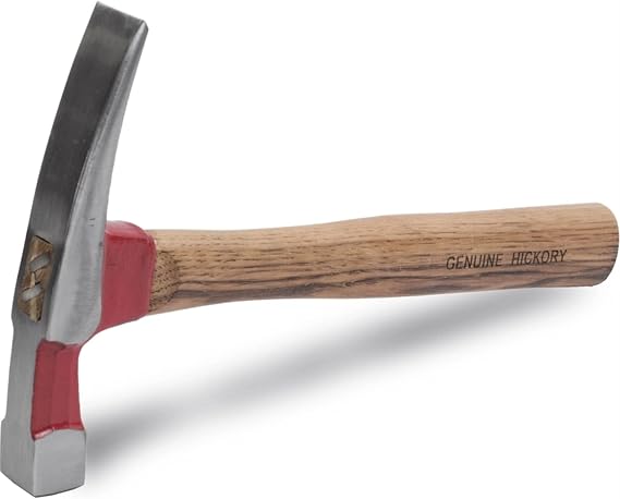 MARSHALLTOWN QLT Brick Hammer, 16 oz, 11 1/2 Inch, Masonry Hammer | Drop-Forged High Grade Steel Brick Hammer, 16 oz, 11 1/2 Inch Hardwood Handle, Milled Face, Stone Mason Hammer, BH760
