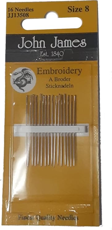 John James Embroidery Needles Size 8