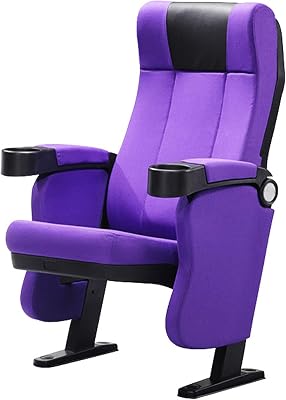 Lounge Chair, Club Chair, Church Chairs, Lobby Chairs with Headrest, Footrest, Cup Holder, for Auditorium, Theater, Cinema