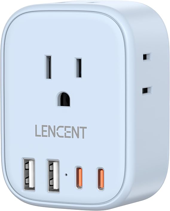 LENCENT Multi Plug Outlet Extender with USB C, Electrical Outlet Expander
