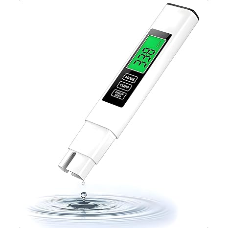 2025 New 4-in-1 TDS Meter Digital Water Tester – 0-9990 ppm, EC, Temp (°C/°F), ATC, Backlit LCD for Drinking Water, Aquariums, Hydroponics, Pools, Portable with Case