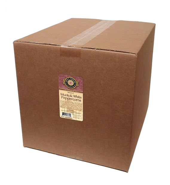 Spice Appeal Muntok White Peppercorns Whole, 25 lbs