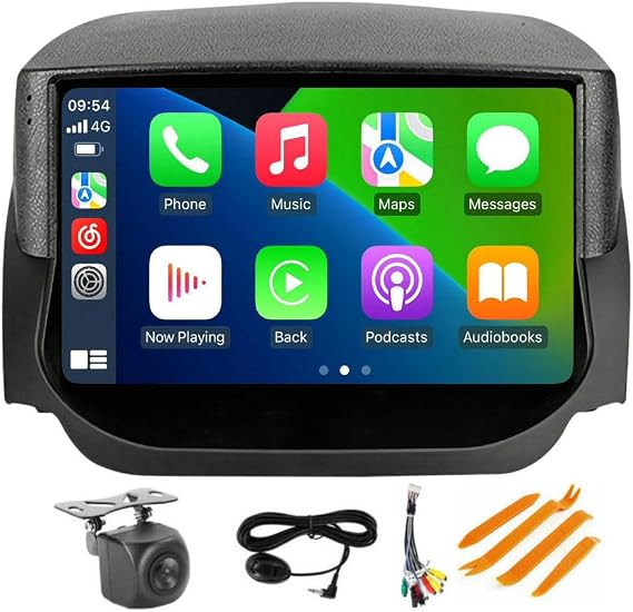 Car Radio Stereo for Ford EcoSport 2014-2018 Dash Kit Car GPS Navigation, 1+32GB 9" IPS Touch Screen Head Unit with Car-Play & Android Auto/SWC/Rear View