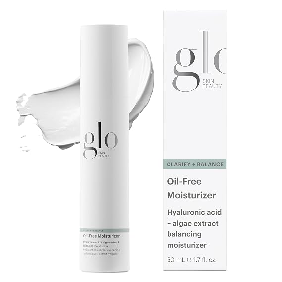 Glo Skin Beauty Oil-Free Moisturizer 1.7 Fl Oz Lightweight Hydrating Face Moisturizer with Hyaluronic Acid, Daily Balancing Face Cream for Oily & Aging Skin
