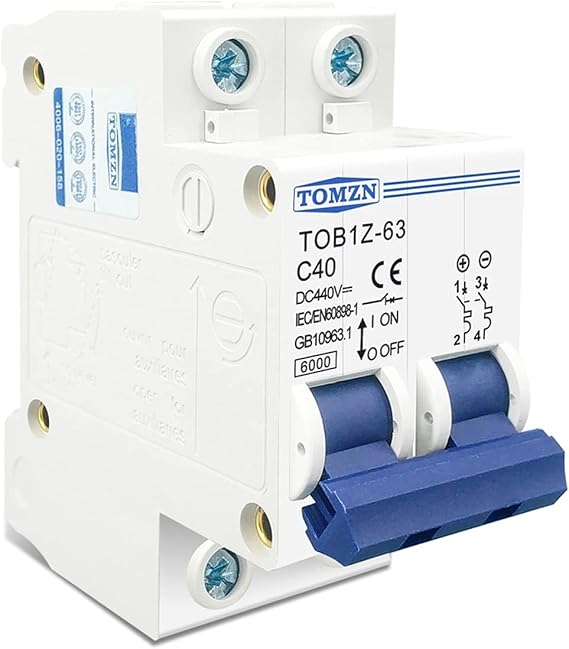 Circuit Breaker 2P DC MCB 6KA 440V Mini Circuit Breaker 3A 6A 10A 16A 20A 25A 32A 40A 50A 63A(40A)