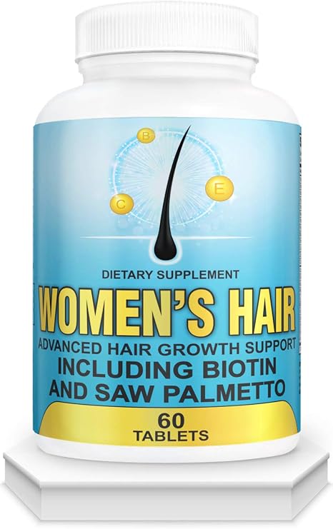 Hair Growth Vitamins With Saw Palmetto for Women - Hair Growth Supplement.