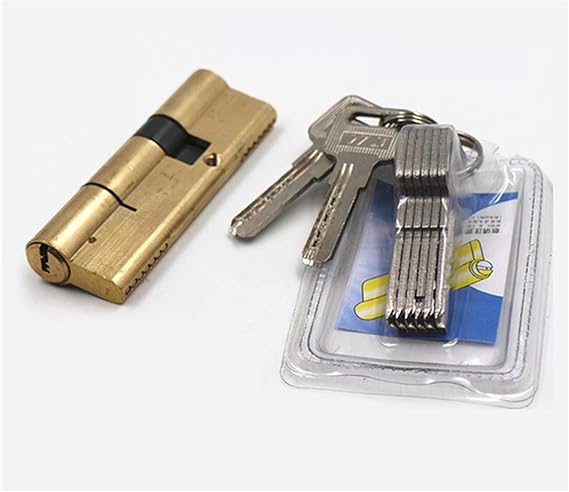 Upvc Door Locks, Barrel Locks with Keys Door Cylinder Biased Lock 65 70 80 90 115mm Cylinder AB Key Anti-Theft Entrance Brass Door Lock Lengthened Core Extended Keys(75(32.5 42.5))