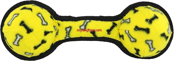 TUFFY Ultimate 2 Ball Tug Ultra Durable Plush Dog Toy