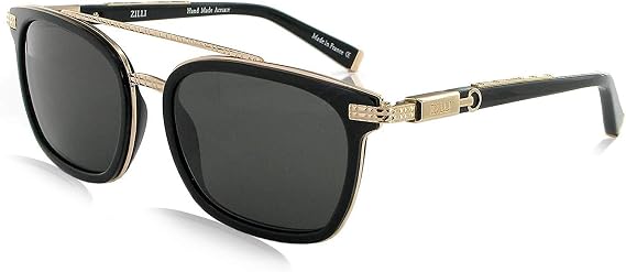 ZILLI 65014 C01 Sunglasses for Men Aviator Titanium Eyeglasses Acetate Frame