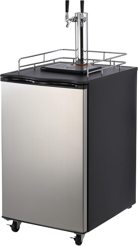170L Large Capacity Kegerator - Professional Dual Tap Draft System with CO2 Tank, Stainless Steel Build & Accurate Temperature Control | Perfect for Home Bars, Man Caves, Catering & Pubs