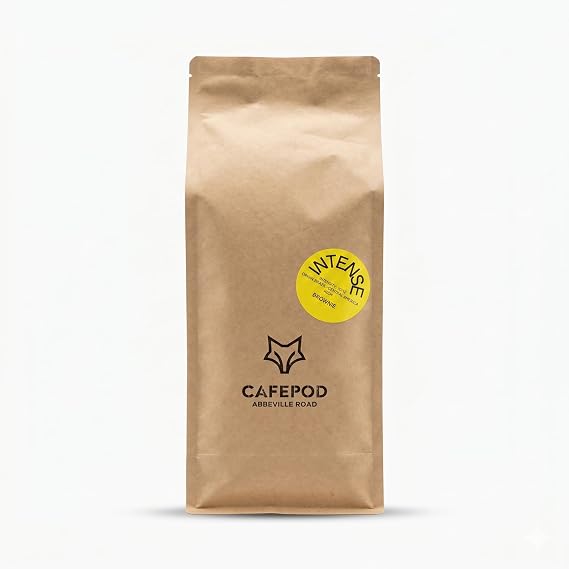 CafePod Intense Coffee Beans – Intensity No. 9 Dark Roast with Hazelnut, Malt Loaf & Spice Notes – Robusta & Arabica Blend – 1kg