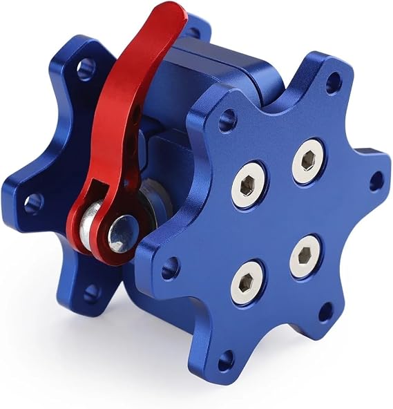 Steering Wheel Quick Release, Steering Wheel Short Aluminum Alloy 70MM Q1R Steering Wheel Quick Release Fit Use For Simagic(Blue)