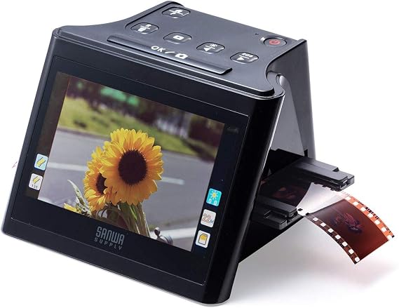 Sanwa Direct 400-SCN058 Film Scanner, Negative Digitized, 22 Megapixels, 4200 dpi, Positive Support, HDMI Output, SD Storage