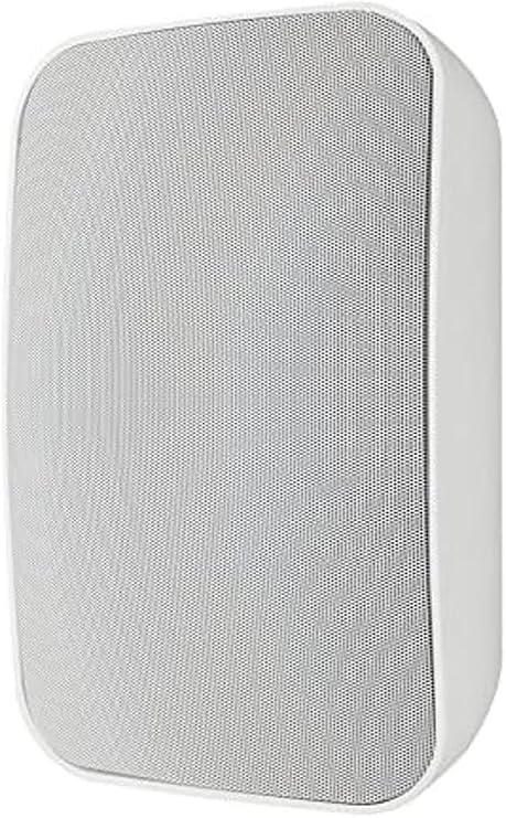 Sonance 93156 Large Mariner 86 Outdoor Speaker (Pair), White, 1" (25mm) Powder-Coated Aluminum Dome Tweeter, 8" (203mm) Kevlar/Nomex Laminated Cone with a Santoprene Surround Woofer