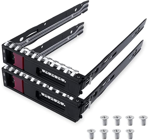 3.5" LFF SAS SATA Drive Tray Caddy Hot-Swap 774026-001 797520-001 797519-001 Compatible for HP Apollo 4200 4510 1650 ProLiant ML350 ML110 G9 Gen10 Servers (2-Pack)