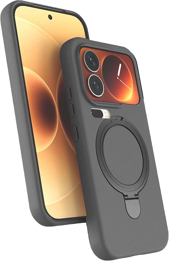 Coverzone Xiaomi Mi 17 Pro Max ile Uyumlu Z-Samara Standlı Kılıf Gri