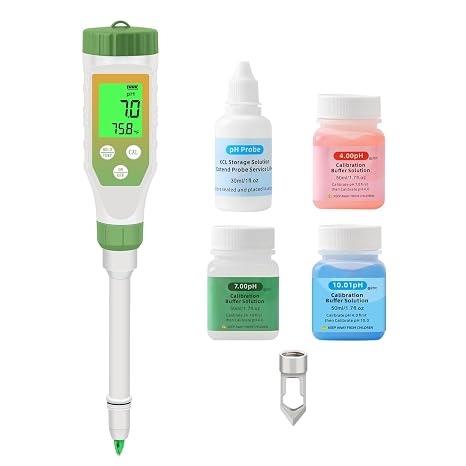 pH Meter for Food, Digital pH Tester with High Accuracy pH Probe for Sourdough and Bread, Food pH Meter for Fermentation Canning, Meat, Cheese, Solid Samples and Water