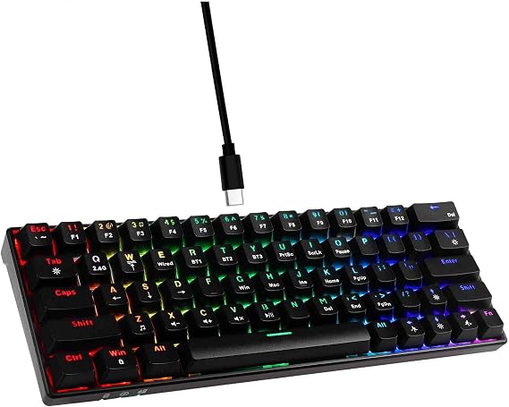 T30 PRO Wireless RGB Gaming Keyboard for nubia Z60S Pro/nubia Z60 Ultra Leading/nubia Red Magic 9S Pro+/nubia Red Magic 9S Pro/Voyage 3D, BT/2.4Ghz Wireless Mechanical Keyboard, Hot-Swap Red Switch