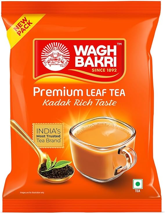 Wagh Bakri Strong & Refreshing Premium Indian Leaf Tea Direct from India 1 Kg. (1 Kg)