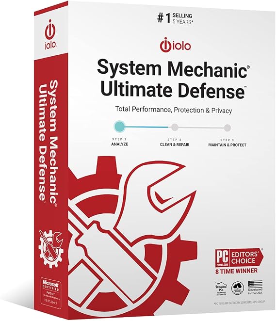 iolo - System Mechanic Ultimate Defense Antivirus Software and Malware, Protection & Privacy