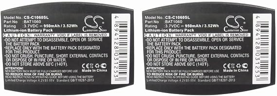 (2 Pack) XSP Battery for 3M C1060 C1060 Wireless Intercom RF1060 T-1 T-1 Drive-Thru headsets XT-1 PN 3M BAT1060 CP-SN3M XT-1 (950mAh)
