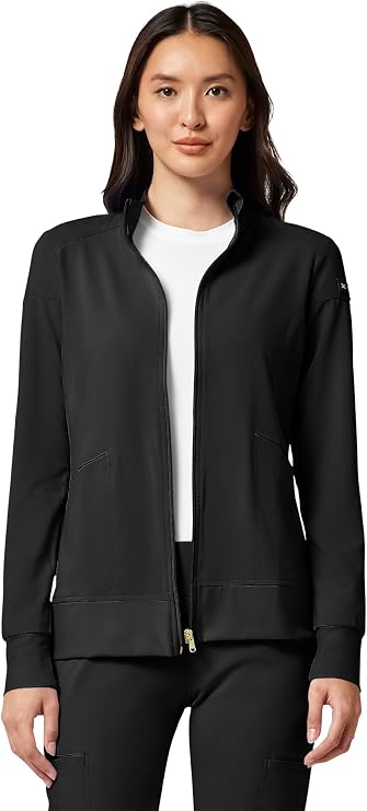 Cherokee iFlex Scrub Jacket for Women 2 Pocket Zip Front