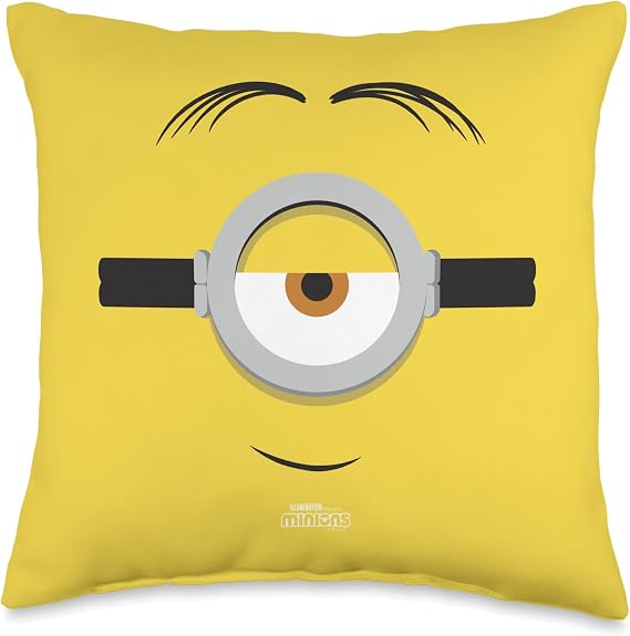 Minions Stuart Big Face Halloween Costume Throw Pillow