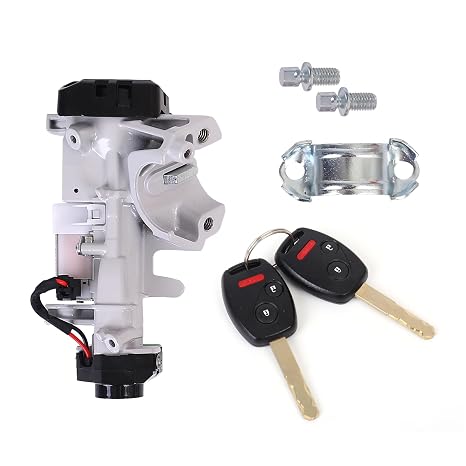 Ignition Switch Lock Cylinder 46 Chip Immobilizer Keys with Panic 2+1 Button for Honda Civic 2006-2011 CR-V 2007-2011 Fit 2009-2011