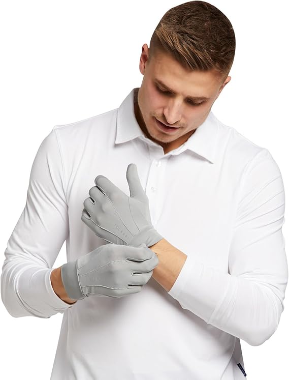 Solbari Mens Driving Gloves UPF 50+ | Lightweight, breathable driving gloves with silicone grip and 4-way stretch fabric for driving and everyday wear