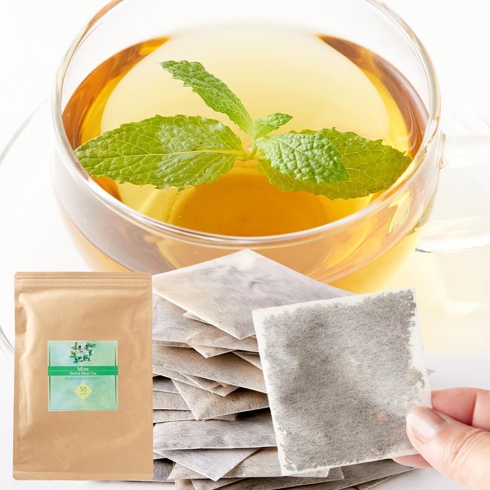 Natural Life Mint Herbal Blend Tea 50 Packs Mint Tea Tea Bags Herbal Tea Spearmint Peppermint Lemon Peel Lemon Myrtle