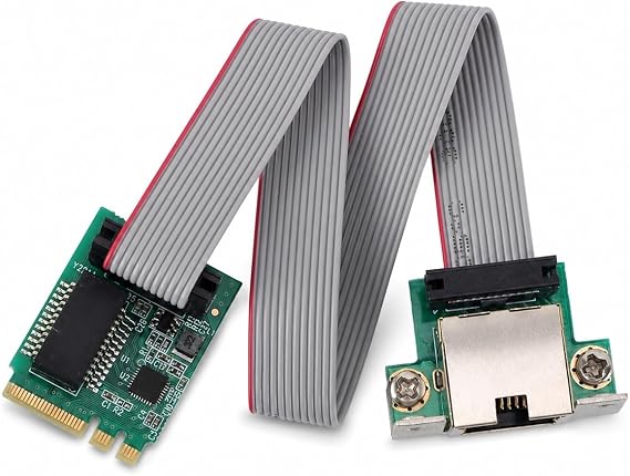 M.2 2.5G Ethernet Network Card, RTL8111H Chipset RJ45 LAN Adapter with High Speed Data Transmission, for Desktop Server Workstation