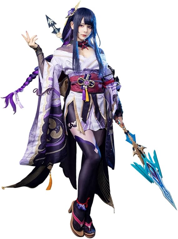 Cosfun Game Genshin Impact Raiden Shogun Cosplay Costume Upgraded Ver.