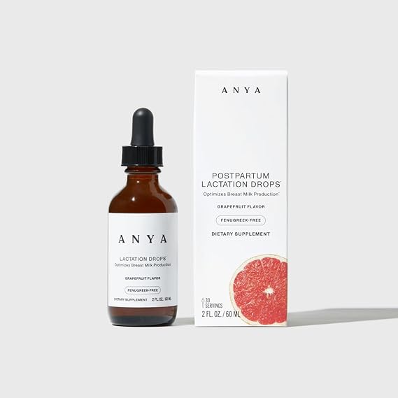 ANYA Postpartum Lactation Drops, Grapefruit, 2 fl oz, 30 Servings