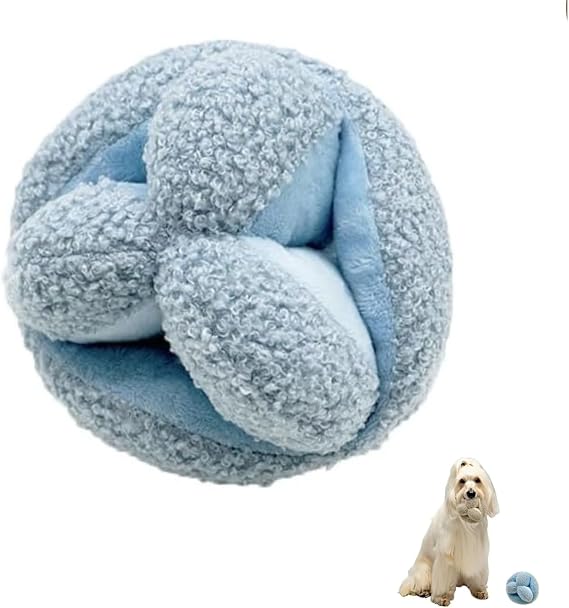 Lambwolf Monti- Squeaky Dog Puzzle Toy Interactive Enrichment Mental Stimulation Game, Chew Treat Dispenser for Boredom & Anxiety Relief for Small Medium Large Dogs (Blue)