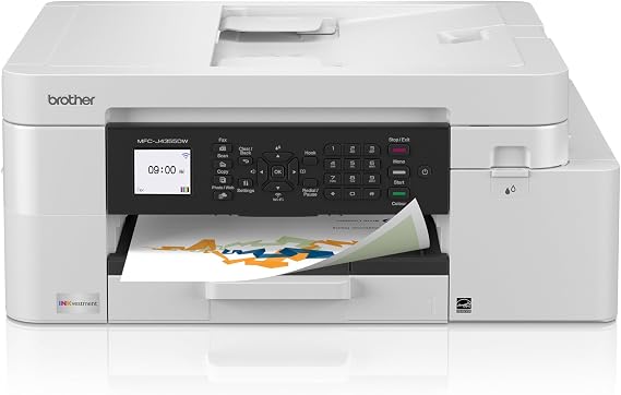 Brother INKvestment 4355 Wireless Color Inkjet All-in-One Printer with 1.8 Color Display and Manual Feed Slot | Includes Refresh Subscription Trial(1) (MFC-J4355DW) | 1.8-inch display, manual feed slot