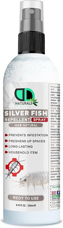 Silverfish Repellent – Indoor Protection | Fast-Acting, Odour-Free & Non-Staining Formula | Prevents Return Infestations | Safe for Family, Pets & All Living Areas (250ml Spray)