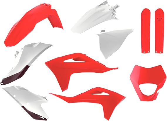 Polisport Motocross (MX) Replica Plastic Kit for GASGAS EC/EC-F (20212023) Dirt Bike OEM Quality, Durable, Flexible & Perfect Fit Red/White/Black (Red/White/Black)