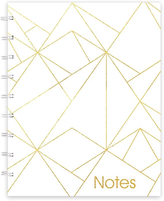 Blueline MiracleBind Notebook, Gold Collection, White, Large, 11 x 9 1/16 inches (AF3100.01)