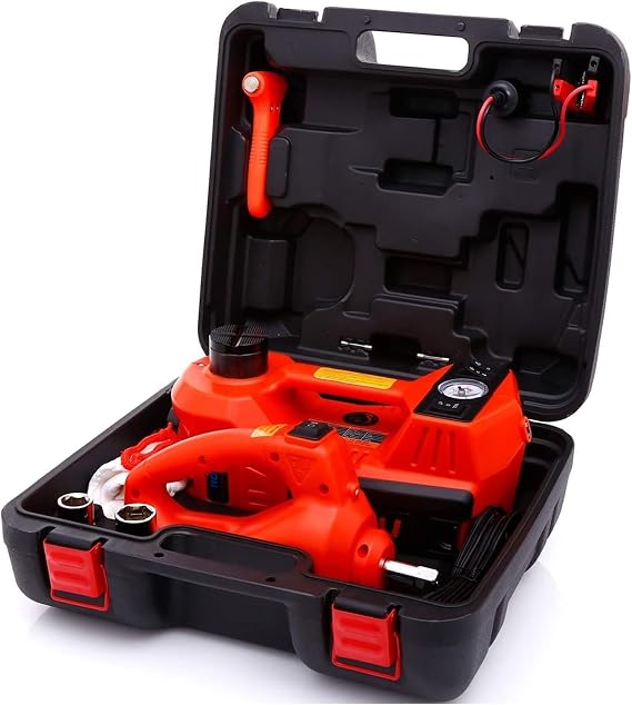 Panana 5 Ton Hydraulic Trolley Floor Jack Car Jack Kit 5Ton DC 12V Electric Hydraulic Car Jack Lift