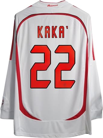 Kaka Retro Long Sleeve 2006 White Soccer Jersey for Men Fan Version