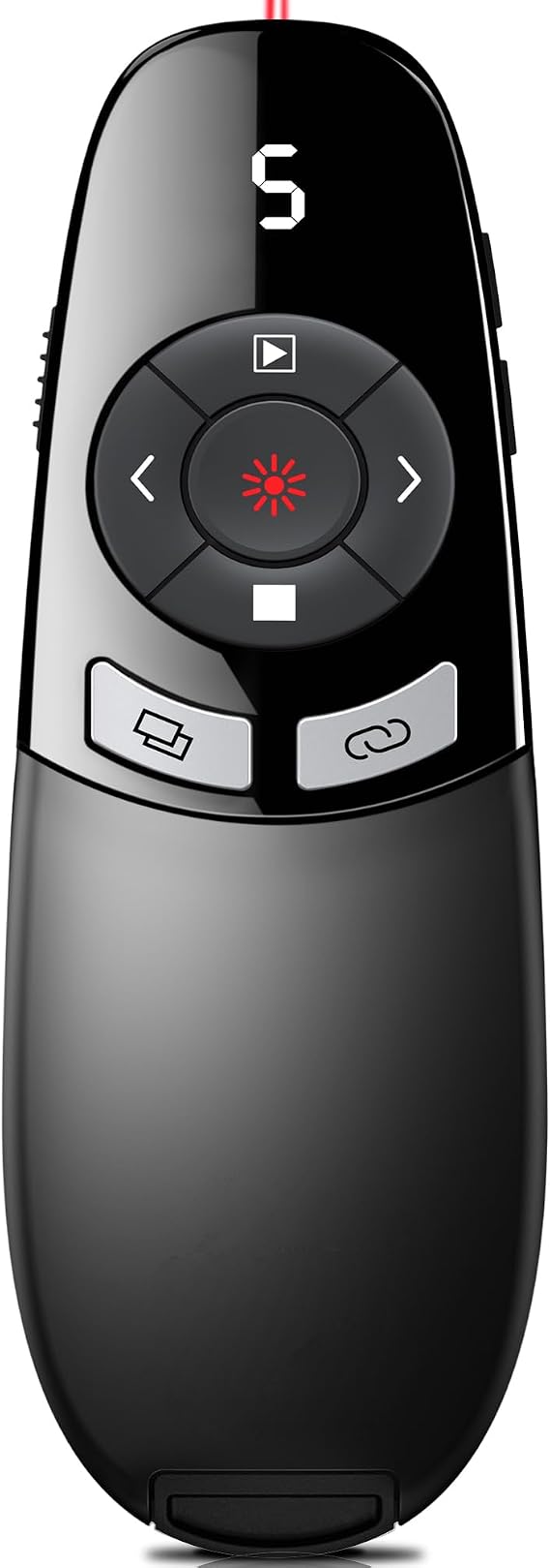 [Timer LCD Display] Wireless Presenter USB C Presentation Clicker Remote w Red Light, Long Range Power Point Clicker Slide Clicker for Office Classroom Teacher