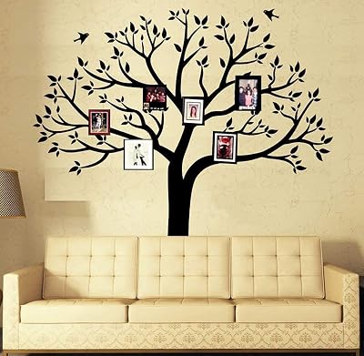 Large Family Photo Tree Wall Decor - Branch Like Branches on a Tree Decorations for Living Room