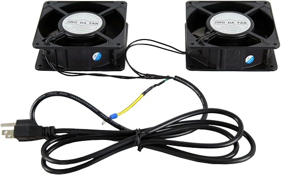 Server Cooling Cabinet Fan 110V Rack Mount 2 Pieces