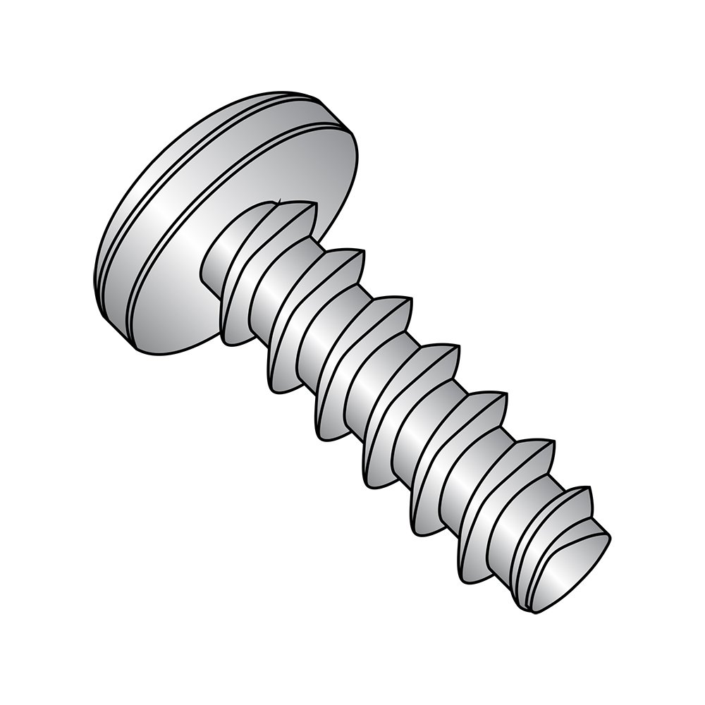 Small Parts 0408LPP188 18-8 Stainless Steel Thread Rolling Screw for Plastic, Passivated Finish, Pan Head, Phillips Drive, #4-20 Thread Size, 12 Length Pack of 50