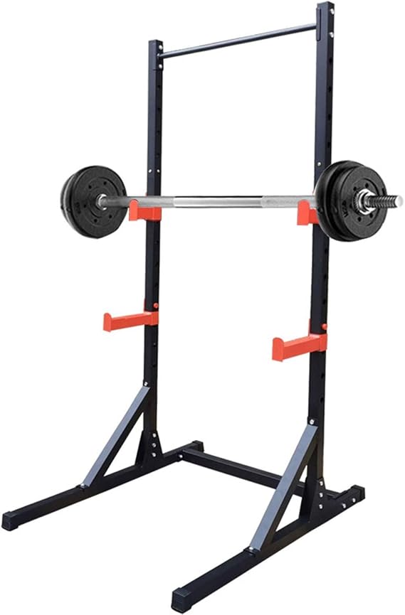 Squat Rack Height and Width Adjustable Multi-Function Bodybuilding Bench Press Rack Barbell Stand Weight Lifting Rack, for Indoor Home Gym Strength Training