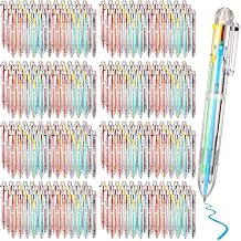 Handepo 150 Pcs 6 in 1 Multicolor Pen Bulk 0.5 mm 6 Colors Retractable Colorful Ink Rainbow Pen for Back to School Students Gifts Birthday Prizes Carnival Reward Party Favors Supplies Office