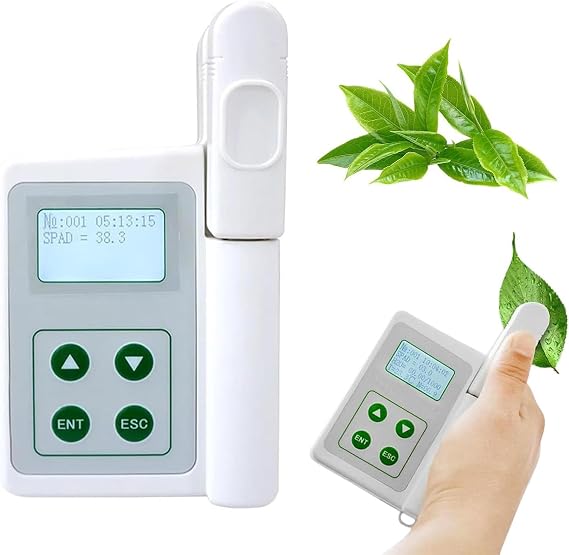 Portable Chlorophyll Meter,Handheld Chlorophyll Analyzer,Accurate Spad Measurement,Leaf Temperature Monitoring,for Farmers,Gardeners,Scientists B